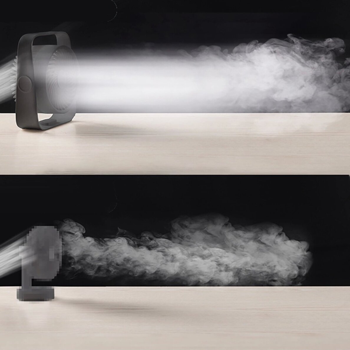 Mini ventiliatorius Rtako WD0Y6S su dvigubu sraigtu 3600 mAh – juodas 2