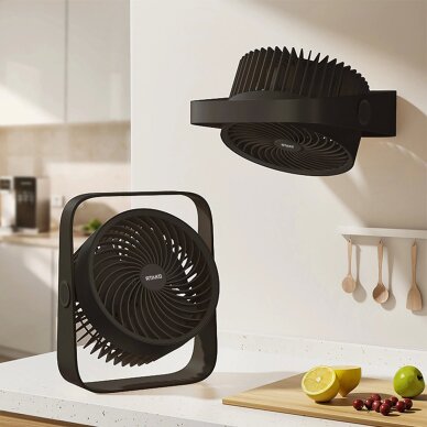 Mini ventiliatorius Rtako WD0Y6S su dvigubu sraigtu 3600 mAh – juodas 5