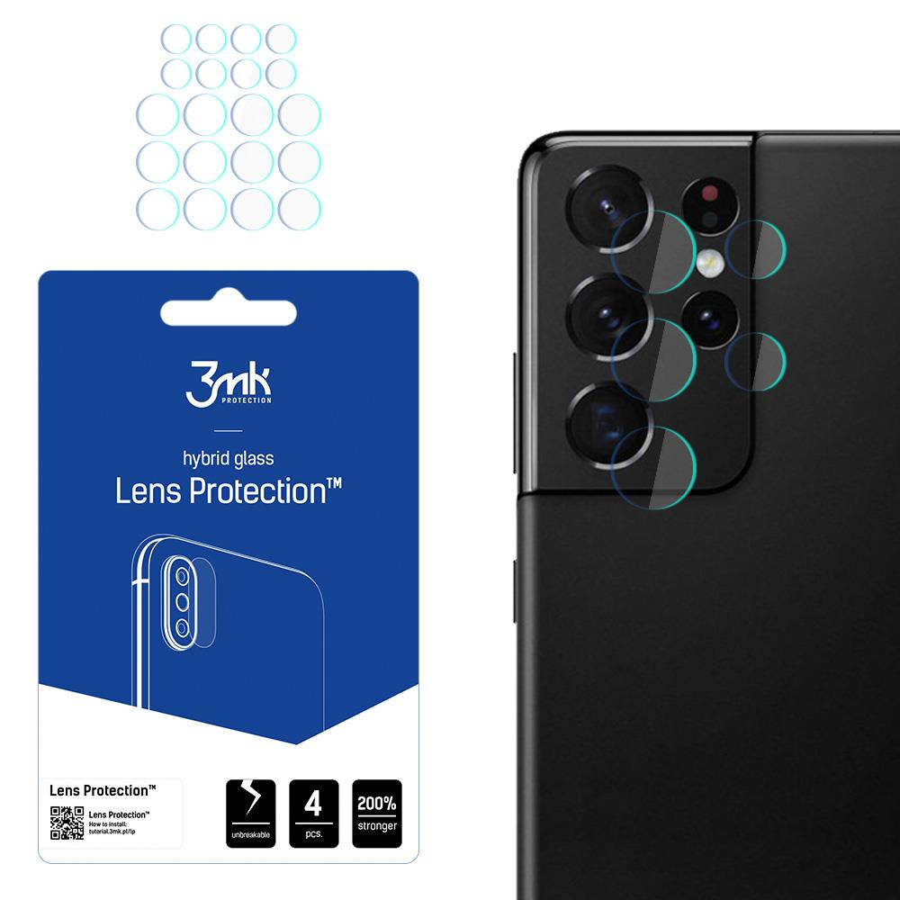 Apsauginis stikliukas kamerai 3MK Samsung Galaxy S21 Ultra 5G 4 vnt. Apsauginis stikliukas kamerai 3MK Samsung Galaxy S21 Ultra 5G 4 vnt.