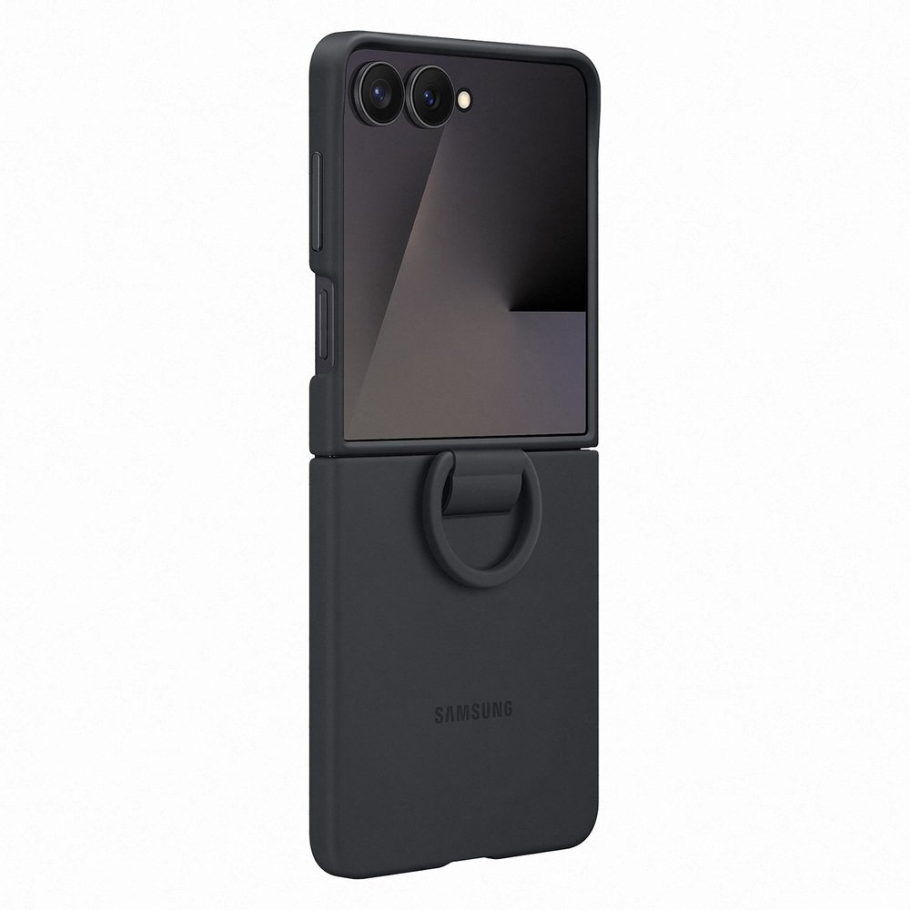 Samsung Galaxy Z Flip7 Samsung Ring dėklas – juodas