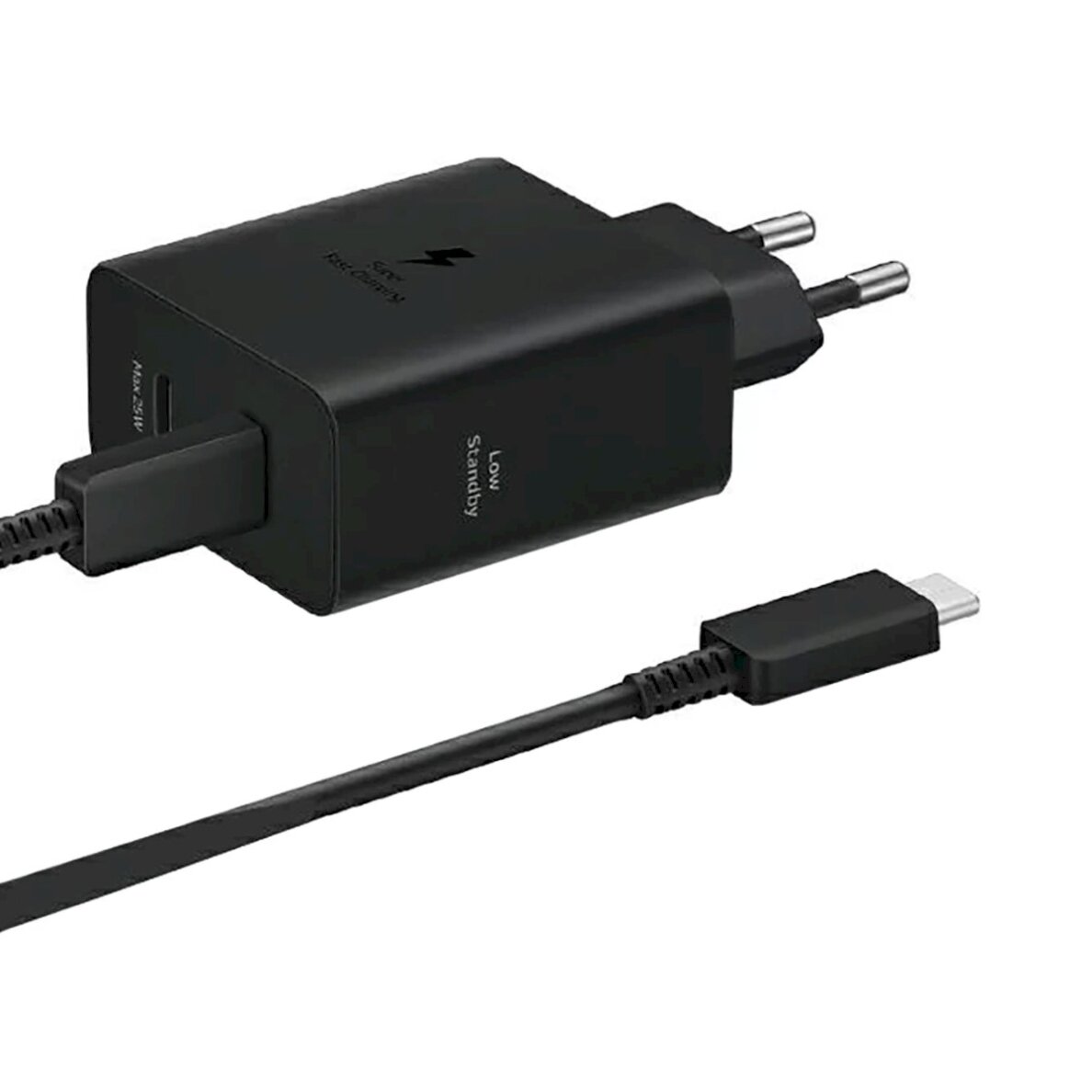 Samsung dvigubas tinklo įkroviklis Power Adapter Duo EP-T5020XBEGEU 2x USB-C 50W – juodas 3