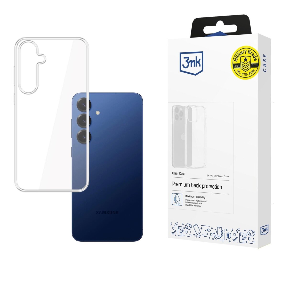 Samsung S731 S25 FE 3mk Clear Case 1,2mm dėklas Samsung S731 S25 FE 3mk Clear Case 1,2mm dėklas