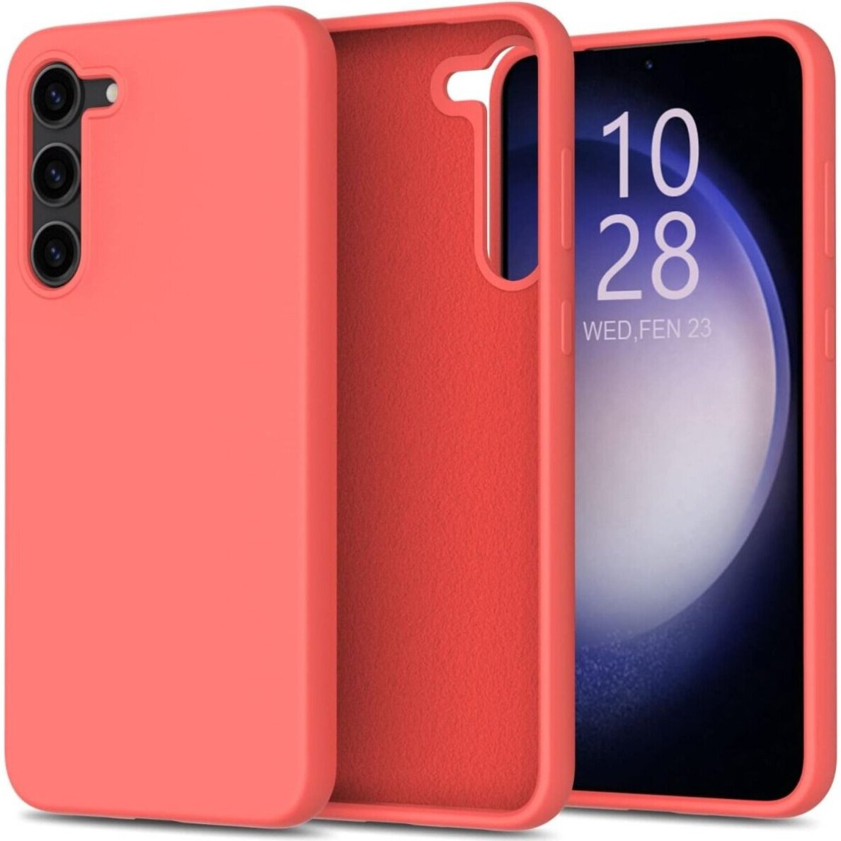 Samsung S731 S25 FE Liquid Silicone 1.5mm dėklas – raudonas