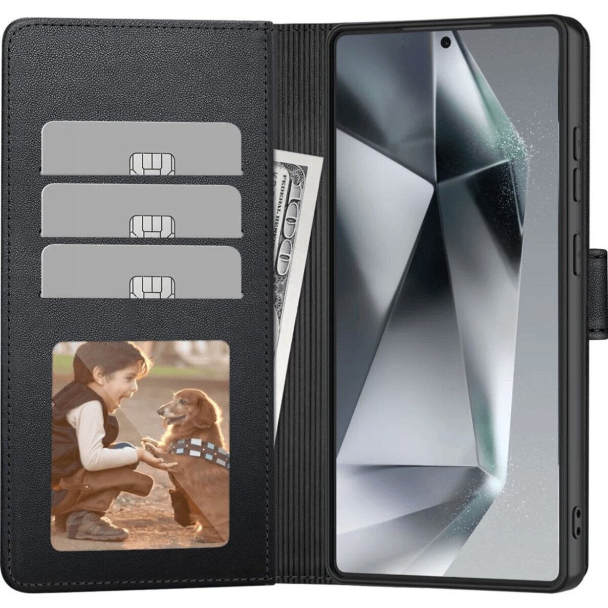 Samsung S731 S25 FE Tech-Protect Wallet dėklas – juodas 1 Samsung S731 S25 FE Tech-Protect Wallet dėklas – juodas 1