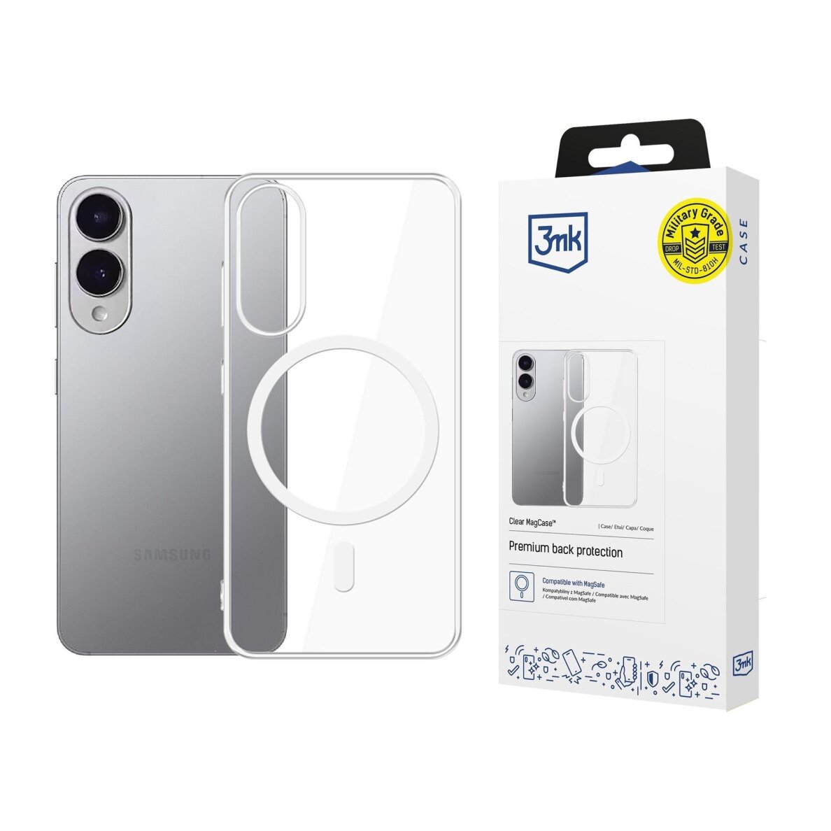 Samsung S937 S25 Edge 3mk Clear MagCase dėklas