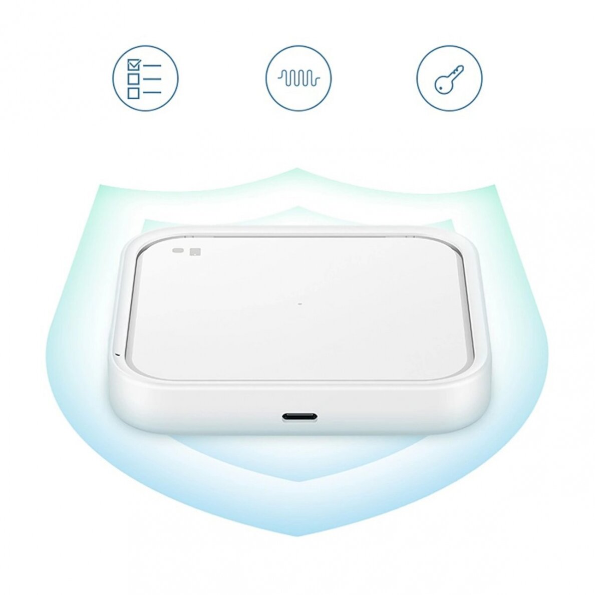 Samsung Wireless Įkroviklis  Pad EP-P2400TWEGEU 15W inductive Įkroviklis  - baltas + mains Įkroviklis  10