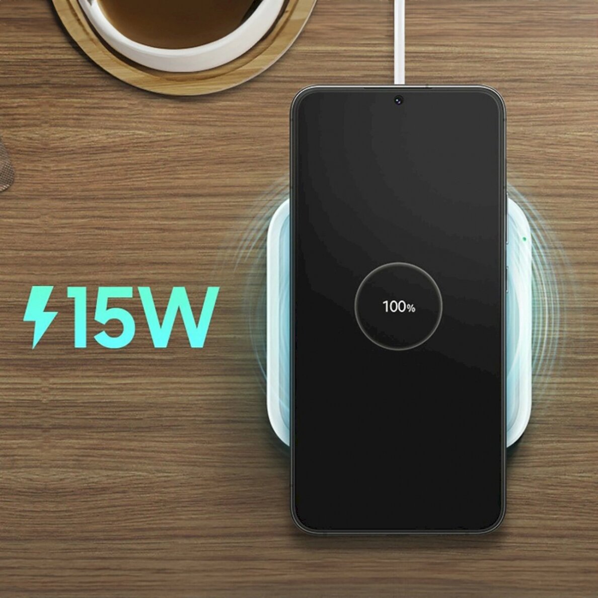 Samsung Wireless Įkroviklis  Pad EP-P2400TWEGEU 15W inductive Įkroviklis  - baltas + mains Įkroviklis  8 Samsung Wireless Įkroviklis  Pad EP-P2400TWEGEU 15W inductive Įkroviklis  - baltas + mains Įkroviklis  8