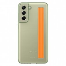 Dėklas Samsung Clear Strap Cover skirtas Galaxy S21 FE Olive žalias (EF-XG990CME) NDRX65