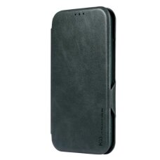 Samsung G990 S21 FE 5G atverčiamas dėklas HDD Classic Wallet Prestige žalias