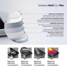 Pilnai dengiantis apsauginis stiklas 3MK HardGlass Max FingerPrint Samsung Galaxy S20 5G juodais kraštais
