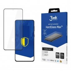 Pilnai dengiantis apsauginis stiklas 3MK HardGlass Max FingerPrint Samsung Galaxy S21 Ultra 5G juodais kraštais