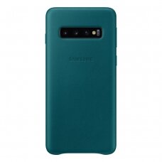 Samsung Leather Cover Natūralios Odos Dėklas Samsung Galaxy Note 20 Žalias