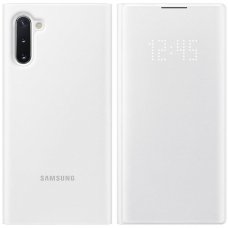 Originalus Išmanus Atverčiamas Dėklas "Samsung Led View Cover" Samsung Galaxy Note 10 Baltas (Ef-Nn970Pwegww)