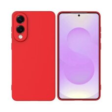 Samsung S937 S25 Edge – Liquid Silicone 1.5mm dėklas - Raudonas