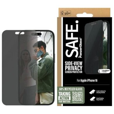 iPhone 16 6.1" SAFE by PanzerGlass Privacy Screen Protector Ultra-Wide Fit SAFEP95875 iPhone 16 6.1" SAFE by PanzerGlass Privacy Screen Protector Ultra-Wide Fit SAFEP95875