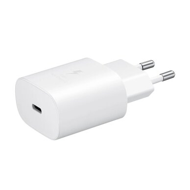 Sieninis įkroviklis Samsung 25W EP-TA800EWE USB-C – baltas Sieninis įkroviklis Samsung 25W EP-TA800EWE USB-C – baltas