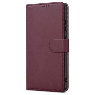 Samsung A266 A26 5G atverčiamas dėklas Fancy Wallet tamsiai raudonas Samsung A266 A26 5G atverčiamas dėklas Fancy Wallet tamsiai raudonas