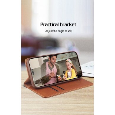 Samsung A266 A26 5G atverčiamas dėklas HDD Magnetic Wallet Prestige violetinis 4