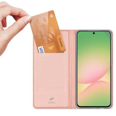 Samsung A576 A57 5G atverčiamas dėklas Dux Ducis Skin Pro rožinio aukso 2 Samsung A576 A57 5G atverčiamas dėklas Dux Ducis Skin Pro rožinio aukso 2