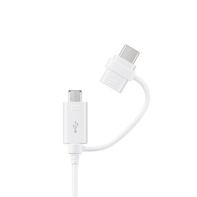 Kabelis Samsung Combo EP-DG930DWEGWW USB-A / micro USB - USB-C 1.5 m – baltas Kabelis Samsung Combo EP-DG930DWEGWW USB-A / micro USB - USB-C 1.5 m – baltas