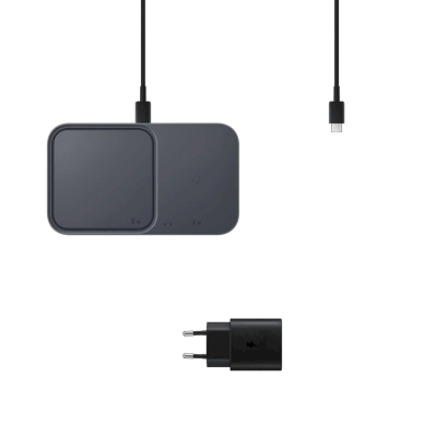 Samsung Duo EP-P5400TBEGEU 15W indukcinis įkroviklis su maitinimo adapteriu ir USB-C kabeliu – juodas 5
