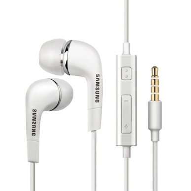 Samsung EHS64AVFWE Wired Headphones Mini Jack 3.5mm Stereo Hi-Fi (Bulk - Replacement Packaging) - White