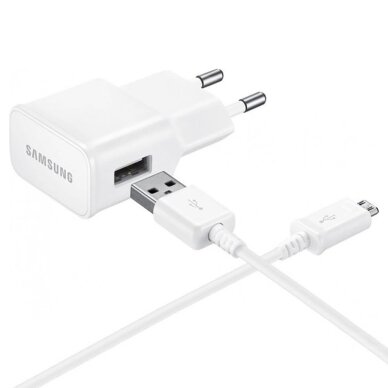 Samsung EP-TA50EWE 8W USB-A Wall Charger with MicroUSB Cable ECB-DU4AWE (Bulk - Replacement Packaging) - White