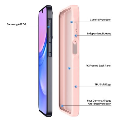 Samsung Galaxy A17 4G / A17 5G Dux Ducis Yind dėklas – rožinis 1