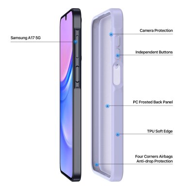 Samsung Galaxy A17 4G / A17 5G Dux Ducis Yind dėklas – violetinis 1