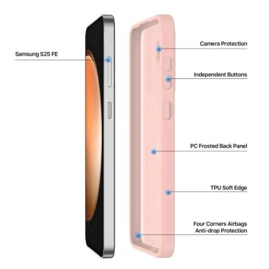 Samsung Galaxy S25 FE Dux Ducis Yind dėklas – rožinis 1 Samsung Galaxy S25 FE Dux Ducis Yind dėklas – rožinis 1