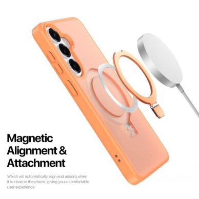 Samsung Galaxy S26 Dux Ducis Yind Magnetic Stand dėklas – oranžinis 2 Samsung Galaxy S26 Dux Ducis Yind Magnetic Stand dėklas – oranžinis 2