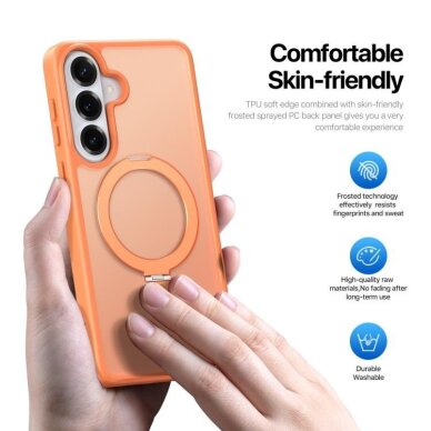 Samsung Galaxy S26 Dux Ducis Yind Magnetic Stand dėklas – oranžinis 3