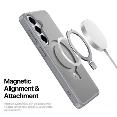 Samsung Galaxy S26 Dux Ducis Yind Magnetic Stand dėklas – pilkas 2