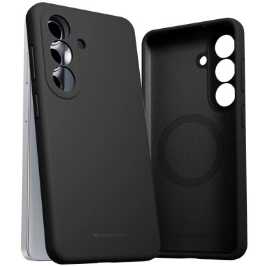 Samsung Galaxy S26 Plus Mercury Pure MagSafe Silicone dėklas – juodas Samsung Galaxy S26 Plus Mercury Pure MagSafe Silicone dėklas – juodas