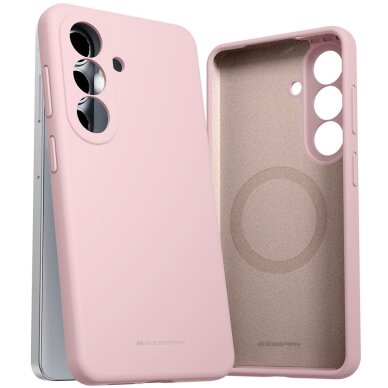 Samsung Galaxy S26 Plus Mercury Pure MagSafe Silicone dėklas – rožinio smėlio