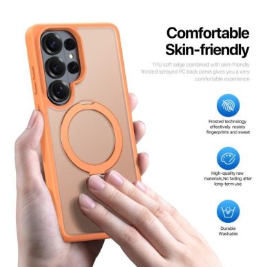 Samsung Galaxy S26 Ultra Dux Ducis Yind Magnetic Stand dėklas – oranžinis 2 Samsung Galaxy S26 Ultra Dux Ducis Yind Magnetic Stand dėklas – oranžinis 2