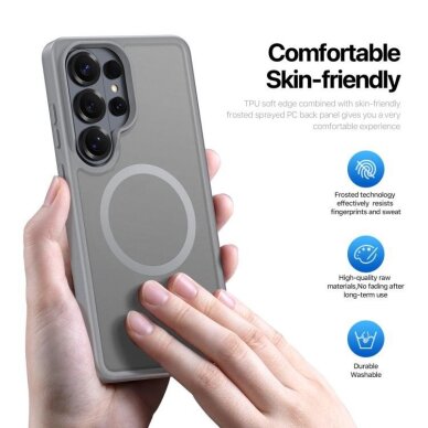 Samsung Galaxy S26 Ultra Dux Ducis Yind MagSafe dėklas – pilkas 2 Samsung Galaxy S26 Ultra Dux Ducis Yind MagSafe dėklas – pilkas 2