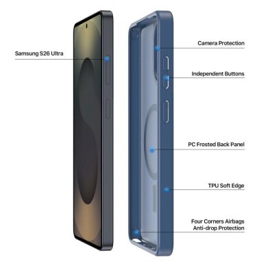 Samsung Galaxy S26 Ultra Dux Ducis Yind MagSafe dėklas – tamsiai mėlynas 1
