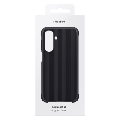 Samsung Rugged silikoninis dėklas EF-RA266CBEGWW skirtas Samsung Galaxy A26 5G - juodas 5