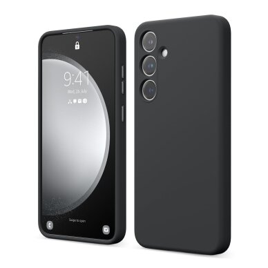 Samsung S24 Ultra HDD Silicone MagSafe dėklas – juodas Samsung S24 Ultra HDD Silicone MagSafe dėklas – juodas