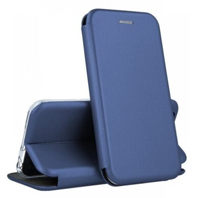 Samsung S947 S26 Plus atverčiamas dėklas Elegant wallet tamsiai mėlynas