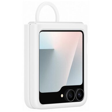 Samsung Galaxy Z Flip7 FE silikoninis dėklas – baltas 1