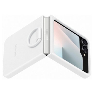 Samsung Galaxy Z Flip7 FE silikoninis dėklas – baltas 3