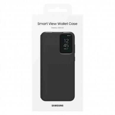 Samsung Smart View Wallet EF-ZA356CBEGWW flip Dėklas Samsung Galaxy A35 - Juodas 4 Samsung Smart View Wallet EF-ZA356CBEGWW flip Dėklas Samsung Galaxy A35 - Juodas 4