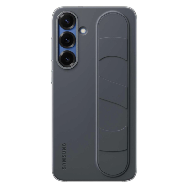Samsung Standing Grip Dėklas EF-GS936CBEGWW Silikoninis Dėklas with Holder / Stand skirtas Samsung Galaxy S25+ - Juodas