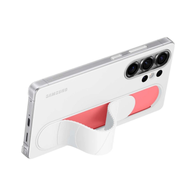 Samsung Standing Grip Dėklas EF-GS938CWEGWW Silikoninis Dėklas with Holder / Stand skirtas Samsung Galaxy S25 Ultra - Baltas 3
