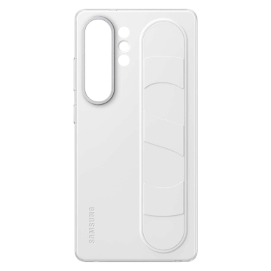 Samsung Standing Grip Dėklas EF-GS938CWEGWW Silikoninis Dėklas with Holder / Stand skirtas Samsung Galaxy S25 Ultra - Baltas 4