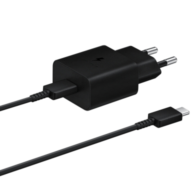 Originalus įkroviklis Samsung Travel Type-C EP-T1510XBEGEU Juodas (EU Blister)