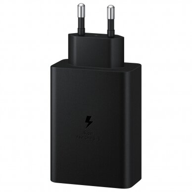 Įkroviklis Samsung 2x USB Type C / USB 65W Juodas (EP-T6530NBEGEU) 1 Įkroviklis Samsung 2x USB Type C / USB 65W Juodas (EP-T6530NBEGEU) 1