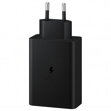 Įkroviklis Samsung 2x USB Type C / USB 65W Juodas (EP-T6530NBEGEU) 2 Įkroviklis Samsung 2x USB Type C / USB 65W Juodas (EP-T6530NBEGEU) 2